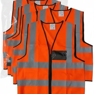 HI-VIS ORANGE REFLECTIVE VEST (PACK OF 5)