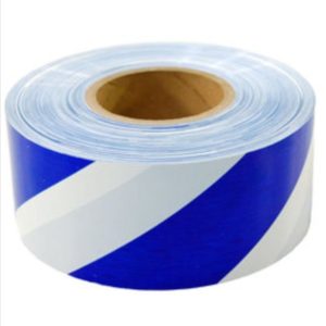 DANGER TAPE BLUE/WHITE 75MMX500M