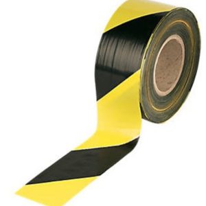 DANGER TAPE YELLOW/BLACK 75MMX500M