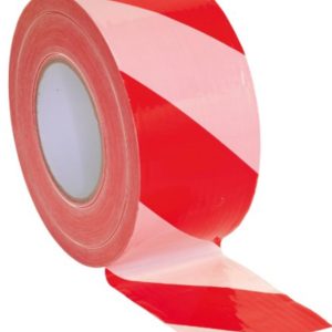 DANGER TAPE RED/WHITE 75MMX500M
